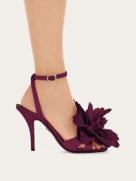Ferragamo Flower embellished high heel sandal - Image 3